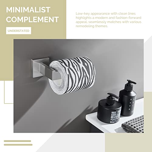 Toilet Paper Holder Brushed Nickel, Angle Simple SUS304 Stainless Steel Bathroom Tissue Holder, Open Arm Toilet Tissue Roll Hanger Wall Mount - color: Brushed Nickel
