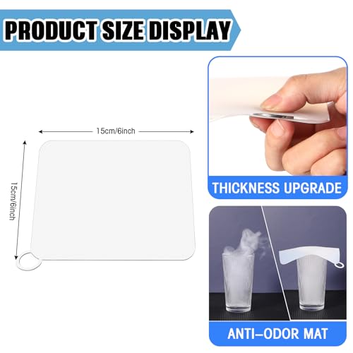 Yinkin 6 Pcs Drain Covers to Keep Bugs Out Silicone Shower Floor Tub Stoppers Bathtub Drain Stoppers Sewer Anti-Odor Mats Deodorizing Plugs for Bathroom(6 x 6 Inch,Square,White) - color: White, size: 6 x 6 Inch, style: Square
