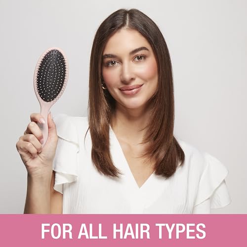 Conair Detangling Hair Brush Set, 3 count Detangler Brushes for Wet or Dry Hair, Gentle Detangler for All Types, Bristle Brushes for Women, Evergreen, Blush Pink, Black Assorted (Pack of 8) - color: Evergreen,Blush Pink,Black, size: 3 Count (Pack of 8)