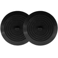 V-TOP Bathtub Drain Stopper 2 Pack, 5 inches Silicone Tub Stopper Shower Drain Cover, Bath Tub Plug Hair Stopper,Universal Flat Suction Renter Friendly Bath Accessories - color: 5" Black