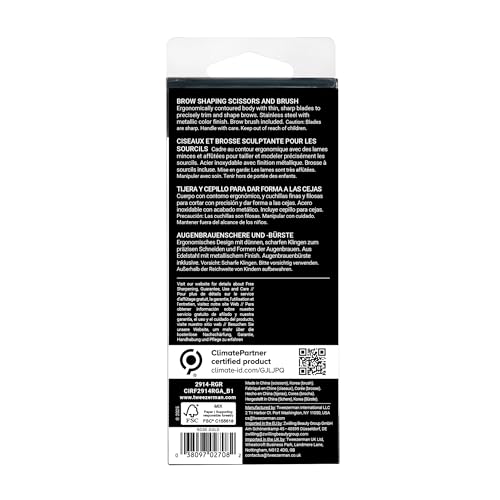 Tweezerman Exclusive Eyebrow Shaping Scissors & Brush Rose Gold - color: Rose Gold
