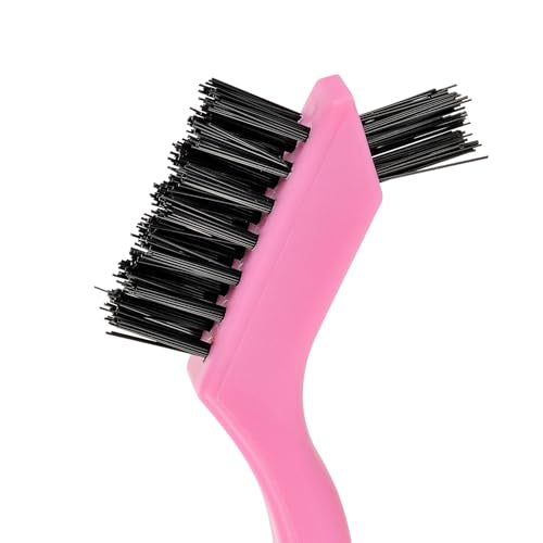 MAXMAN Wire Brush Set 6Pcs Small Wire Brushes Set, Stainless Steel/Brass/Nylon Bristles, Household Deep & Gentle Cleaning Brush, Scratch Brushes for Dirt, Paint Scrubbing, Rust Remover, Pink. - style: 6 PCS Brass/Stainless Steel/Nylon Bristles Pink