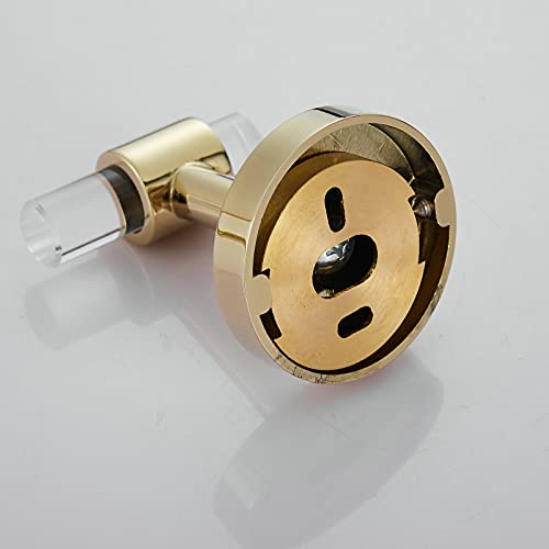 3 Pieces Bathroom Accessories Hardware Set Wall Mounted,Towel Rack 16 inches+Toilet Paper Holder+Hook,Acrylic and Brass,Gold Towel Bar Set SHUNLI - size: 3-Piece (40cm Towel Bar)