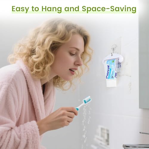 LOVEINUSA Toothpaste Tube Squeezer Dispenser, 4 PCS | Hanging Tooth Paste Clips Roller Squeezer Holder for Saving Toothpaste, Facial Cleanser Creams Paint, Multicolor - color: 4pcs-3