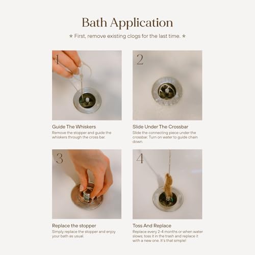DrainWig Bathtub Drain Hair Catcher – Disposable Bathroom Hair Trap, Easy to Install in Bathtub Drain, Helps Prevent Clogs – As Seen on Shark Tank - Bathtub Accessories - Bathtub (2-Pack) - color: White Bathtub, size: 2 Count
