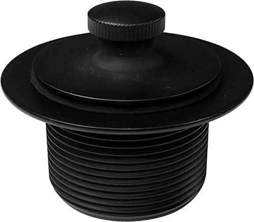 Westbrass D3324-62 1-1/2" NPSM Pull & Drain Bathtub Plug, Coarse Thread, Matte Black - color: Matte Black