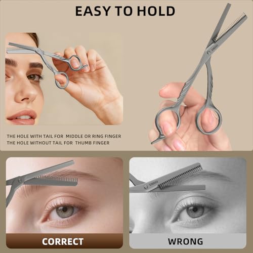 Beard Scissors with comb small mustache trimming eyebrow grooming kit