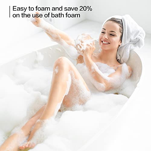 Fishent Loofah - Bath Sponge, 3 Pack 60G Large Shower Mesh Ball Soft Pouf Body Scrubber, Shower Loofah Fits for All Skin Types - style: 60g-White