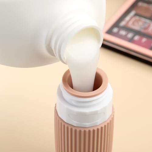 Mrsdry Travel Bottles for Toiletries, Tsa Approved 2oz Travel Bottles, BPA Free Leak Proof Travel Size Toiletry Containers, Refillable Travel Accessories with Toiletry Bag for Shampoo Liquid (4 Pack) - color: Apricot, size: 2 Ounces