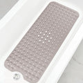 Bathtub and Shower Mats, Extra Long Non-Slip Bath Tub Mat 39 x 16 Inch, Machine Washable Bathmat with Suction Cups & Drain Holes for Bathroom Floor, Tan - color: Tan