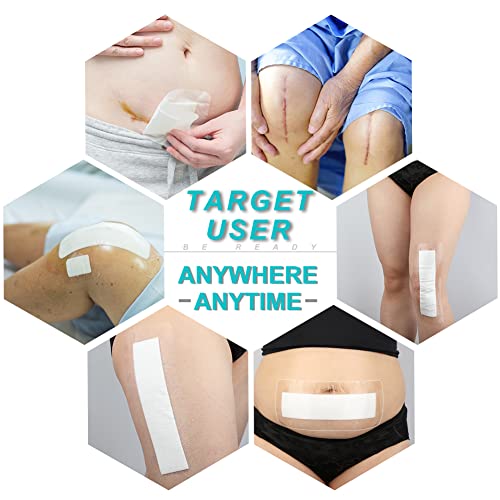 50 Pcs Waterproof Shower Protector | 4x10 Inch Knee Replacement Surgery Bandage Shower Cover Large Wounds Hip Incision Post Knee Surgery Adhesive Dressing Must Haves - size: 4 x 10 Inch (Pack of 50)