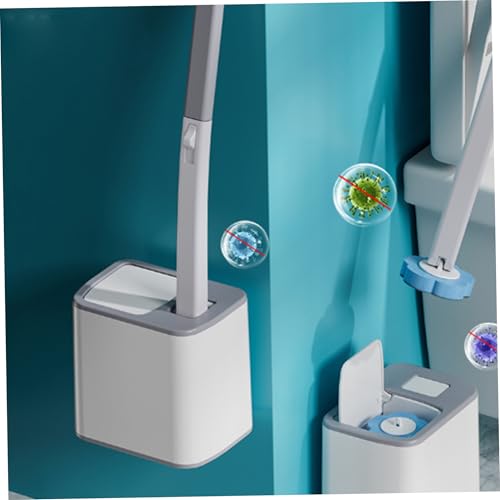 Disposable Toilet Cleaning System|Disposable Toilet Brush with 30 Refill Pads, Wall-Mounted Brush with Replacement Heads and Holders 360 Degree Cleaning for Bathtub Sink Wash Basin