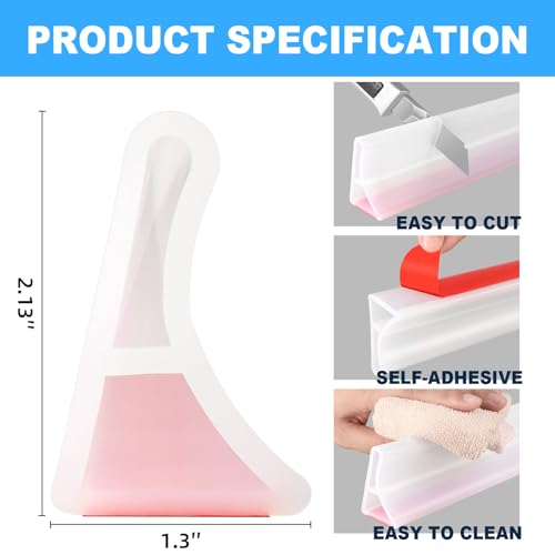 Duzzy 39 Inch Collapsible Shower Threshold Water Dam, Shower Dam Strip Water Stopper, Ideal for Wheelchair Accessible, Suitable for ADA Handicap Showers Bathroom