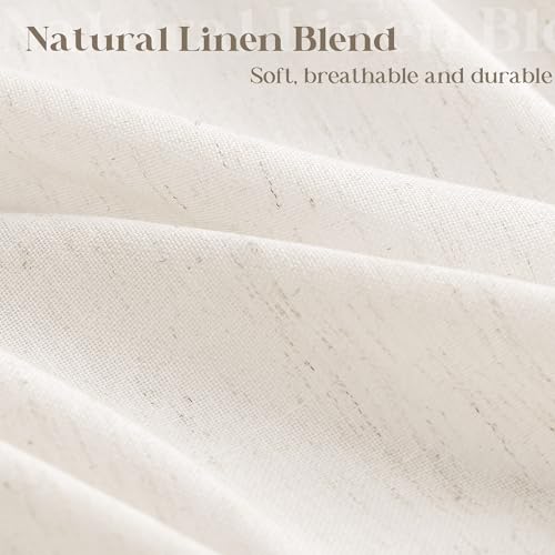 Cream Linen Shower Curtain for Bathroom Water Repellent 36x72 Inch | Small Stall Shower Curtains, Natural Ivory, Boho, 36 x 72 Inches, Cloth Fabric, Half Narrow RV Drapes for Bathtub Bath - color: Natural, size: 36"W x 72"L (Pack of 1)