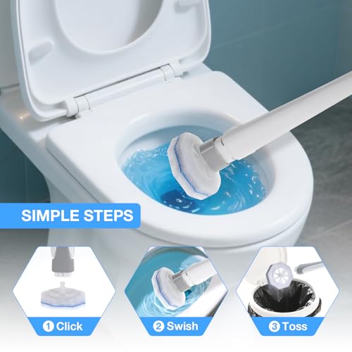 30 Count Unscented Preloaded Toilet Wand Refills for Most Wand Handles