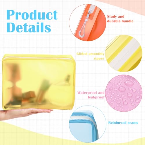 8 Pack TSA Approved Travel Toiletry Bags Frosted Translucent Leak-proof Cosmetic Makeup Bags for Women Men Travel Organizer Airport Security(Pastel,8.5 x 6.3 x 2.9 Inch) - color: Pastel, size: 8.5 x 6.3 x 2.9 Inch
