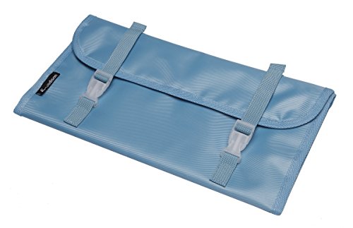 Foldable Clear Hanging Travel Toiletry Bag Cosmetic Organiser Storage - color: Blue