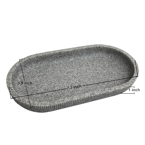 Soap Dispenser Tray for Bathroom Sink,7.4″ Small Lotion Bottle Organizer Tray for Kitchen Sink.Gray Tray for Bathroom/Kitchen Countertop. - color: Tray-grey