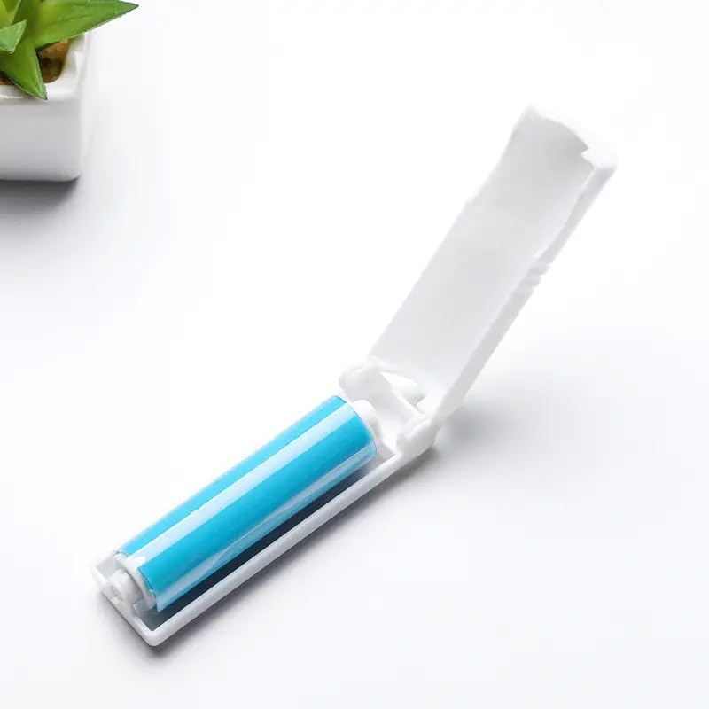 6pcs Reusable lint Roller, Reusable Foldable Portable Clothes Washing Carpet Sheets dust Suction Brush Picker Set Cleaner,Pet Hair Remover Brush (6, Blue) - color: Blue