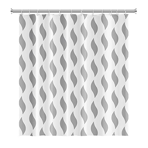 48x72inch Grey Abstract Geometric Shower Curtain for Bathroom White Grey Bathroom Curtain Sets with Hooks Modern Minimalistic Art Aesthetics Bath Accessories Home Hotel Dorm Waterproof Decor - color: Grey, size: 48"W x 72"L (Pack of 1)