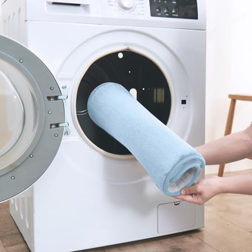 HUXMEYSON Bathroom Rugs Sets 3 Piece, Ultra Soft Velvet Memory Foam Bath Rugs, Non-Slip & PVC Backing Bathroom Mat Set, Washable Quick Dry Bath Rug - Light Blue - color: Light Blue, size: 17"x24"+20"x32"+U Shape 20"x24"