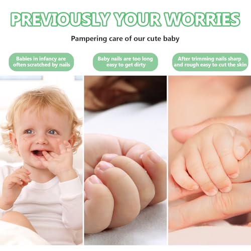Qunlions life Baby Nail Trimmer Electric, 6 in 1 Rechargeable Baby Nail Clippers Manicure Set Grooming Kit for Toddler Infant or Adults (Green) - color: Rechargeable-green
