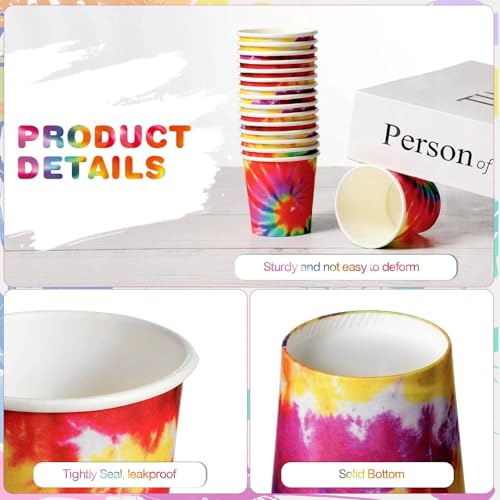 Tiamon 500 Pack 2 oz Paper Cups, Mini Mouthwash Disposable Bathroom Small Paper Drinking Espresso Cups for Home Office Travel Picnic Party Supplies(Tie Dye) - style: Tie Dye