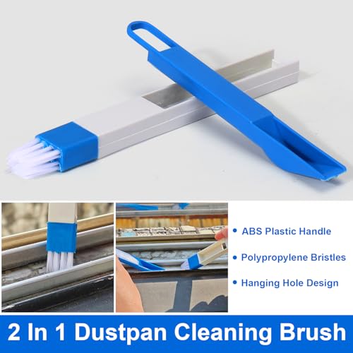 XANGNIER Window Sill Cleaner Tool,10 Pcs Magic Door Window Track Cleaning Tools Kit,Sliding Door Track Cleaner,Groove Crevice Cleaning Brush for Tile Lines/Shutter/Car Vents/Air Conditioner/Keyboard - color: Multicolor