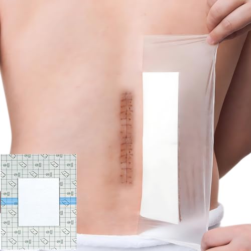 7 Pcs Waterproof Shower Cover 10"x12" with Non-Stick Center Pad for Large Port Surgery Incisions Protector Patch Transparent Film Clear Adhesive Wounds Dressing Bandage Shields - size: 10x12 Inch (Pack of 7)