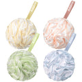 AmazerBath Loofah Sponge 75g/Piece, Exfoliating Bath Sponge Body Scrubber - Loofa Set of 4 - Cotton Candy Quartet, Large - style: Cotton Candy Quartet