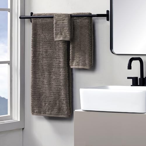 SKL Home CloudSoft 100% Cotton Luxury 6-Piece Towel Set, 600 GSM, Ultra Plush & Absorbent - 2 Bath Towels, 2 Hand Towels, 2 Washcloths, Mink Brown - color: Mink Brown, style: 6-Piece Towel Set