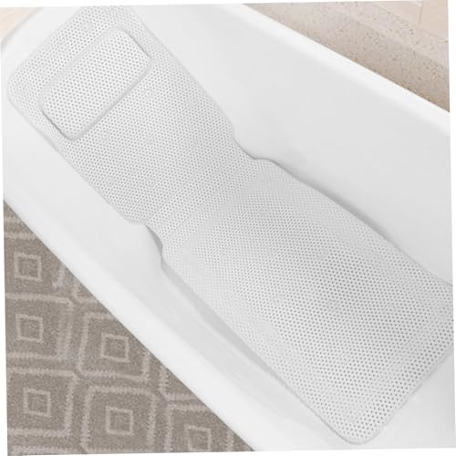 Bathtub Pillows, Full Body Bath Pillow 50x14 Soft Long Bath Pillow Non-Slip Bath Pillows for Tub Cozy PVC Full Body Pillow with Suction Cups Luxury Bath Pillows for Tub Neck Head
