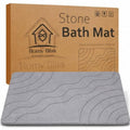 Stone Bath Mat Quick Drying Diatomaceous Earth Bath Mat Non Slip Shower Mat Super Absorbent Stone Bath Mats for Bathroom, Floor, Kitchen Counter, Easy to Clean (23.6” X 15.3”, Light Gray) - color: Light Grey