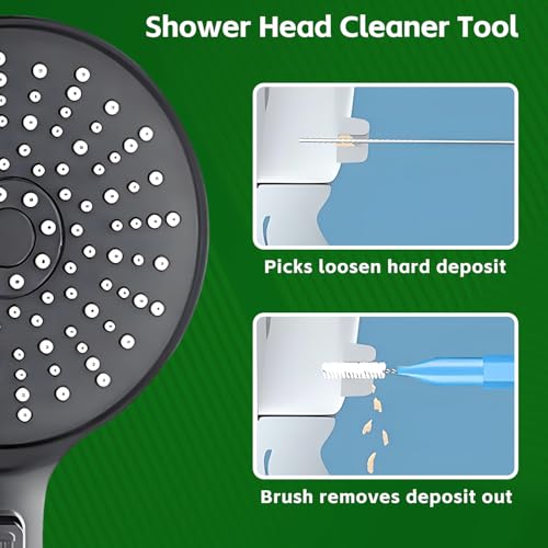 Shower Head Cleaner Tool Set, Multi-Size Shower Head Cleaning Brush for Small Hole Anti-Clogging Nozzle with Storage Boxes, Picks Fitting Nozzle Unclogger for Household Bathroom (30 Pcs) - color: 30pcs