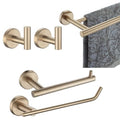 JQK Bathroom Hardware Set, 5-Piece Bath Accessories Set Champagne Bronze Wall Mount Includes 24 in Towel Bar, 9 in HT Bar, TP Holder, Towel Hook x 2, BAS105-CB - color: Champagne Bronze