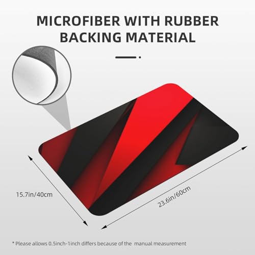 Stone Bath Mats for Bathroom Diatomaceous Earth Bath Mat Super Absorbent Floor Mat Red Black Stone Drying Mats Quick Drying Diatomite Shower Mat for Bathtub Pad 15.7x23.6in - color: Red Black