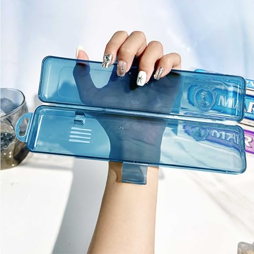 2 Packs Toothbrush Travel Case, Breathable Toothbrush Travel Holders, Compact Portable Toothbrush Holder for Travel, Vacation, Camping, Gym, Business Trips, Office, Cruise - color: Clear