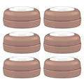 Maymom Screw Lids Aka Travel Caps with Rewritable Sealing Disc Compatible with Avent, Maymom Wide Mouth Bottles; Cap Replace Avent Natural Bottle Sealing Ring and Sealing Disc, 6pcs. (Brown) - color: Brown
