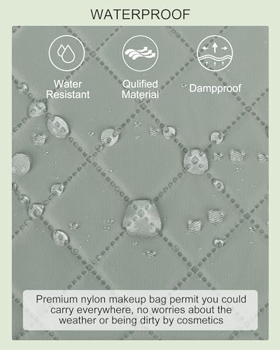 Relavel Small Makeup Bag, Travel Cosmetic Bag Make Up Pouch, Small Makeup Organizer Bag for Women, Waterproof Handbag Toiletry Bag Essentials for Daily Use (Green) - color: 01A-Green, size: MEDIUM