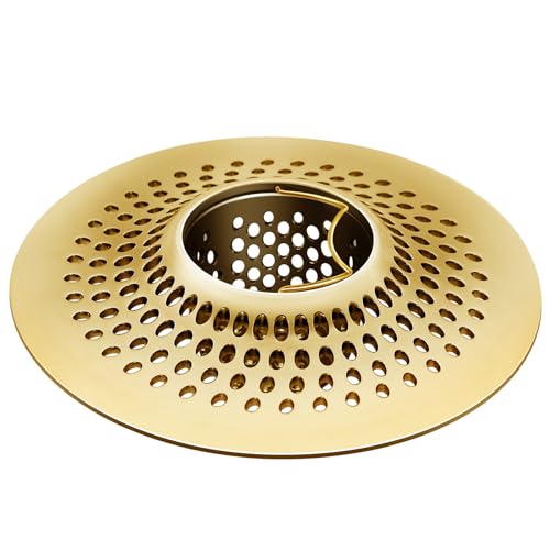 LKEYE Shower Drain Hair Catcher/Bathroom Drain Cover/Bathtub Drain Strainer/Shower Stall Drain Protector(Bronze) - color: Bronze