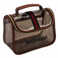 Retro Clear Makeup Bag Waterproof Large Capacity Zipper Travel Toiletry Organizer for Women - size: M3