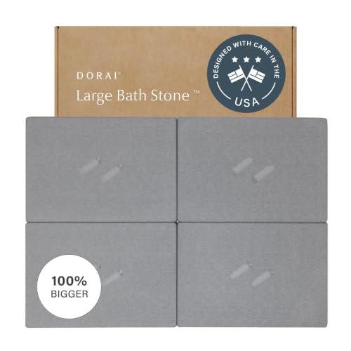 Dorai Home Stone Bath Mat for Bathroom | Quick-Drying Diatomaceous Earth Shower Mat, Non-Slip Natural Stone Modern Bathroom Rug, Customizable Design | Ash, Large - 22.3" x 31.6" x 0.6" - color: Ash