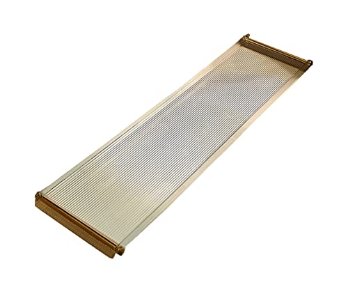 Acrylic Bathtub Tray Caddy Non-Slip Bath Tub Tray Table with Gold Brushed Handles,Reading Rack,Tablet Holder,Cellphone Tray and Wine Glass Holder (Size : Ripple-27.6") - size: Ripple-27.6"