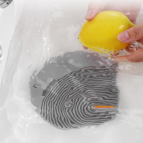 2PCS Silicone Drain Cover - 6.1''*5.5'' Bathtub Drain Stopper Bathroom Bath Tub Drain Hair Stopper, Bathtub Drain Plug, Universal Flat Suction Shower Bathtub Drain Cover, Kitchen, Laundry Accessories