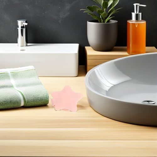 BESPORTBLE 6pcs Pink Silicone Bathtub Drain Stoppers with Wash Basin Plug, Bath Waste Overflow Seal, Fixed Tub Water Stopper Set for Bathroom Accessories