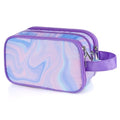 Purple Toiletry Bag for Girls, Travel Toiletry Bag for Teen Girls Cosmetic Bag Makeup Bag Waterproof Hanging Wash Bag Kids Toiletries - color: Fluids-Purple