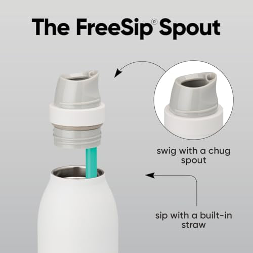 Owala FreeSip Twist Insulated Stainless Steel Water Bottle with Straw for Sports and Travel, BPA-Free, 24-oz, In Bloom - color: In Bloom, size: 24 Ounces