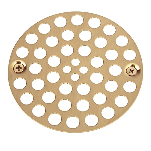 Artiwell 4’’ Shower Strainer Drain Trim Set, Solid Brass Screw-in Shower Strainer Drain Cover, Replacement Strainer Grid by Artiwell, Machine & Self-Tapping Screws Included (Champagne Bronze) - color: Champagne Bronze