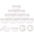 10 Gram Sample Containers with Lids, 10Pcs Clear Sample Jars, Small Cosmetic Travel Containers for Makeup, Lotion, Cream, Powder, 10 ML Mini Container with Lids - color: Clear