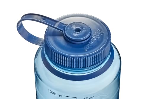 Nalgene 32 oz Wide Mouth Water Bottle | BPA-Free, Durable & Leak Proof, Lightweight Bottle for Hiking & Gym, Work & Travel - color: Baby Blue, size: 32 Ounces (Pack of 6)